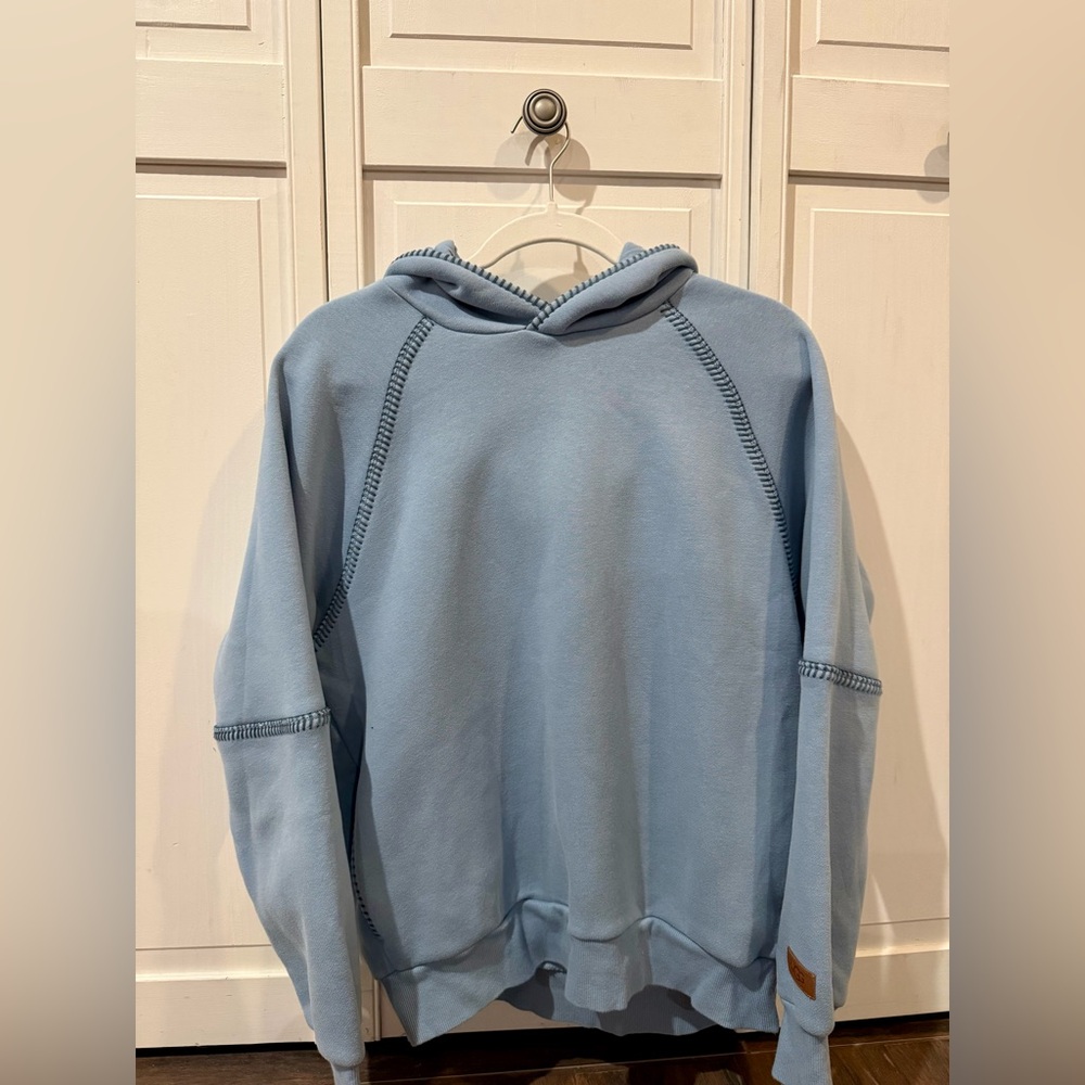 UGG Woman’s Classic Light Blue Hoodie with Contrast Stitching size XS